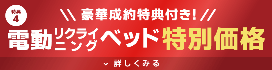 最新の電動リクライニングベッドが勢揃い！全商品特別価格でご提供！