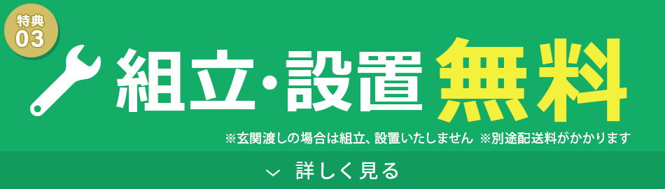 組立・設置無料