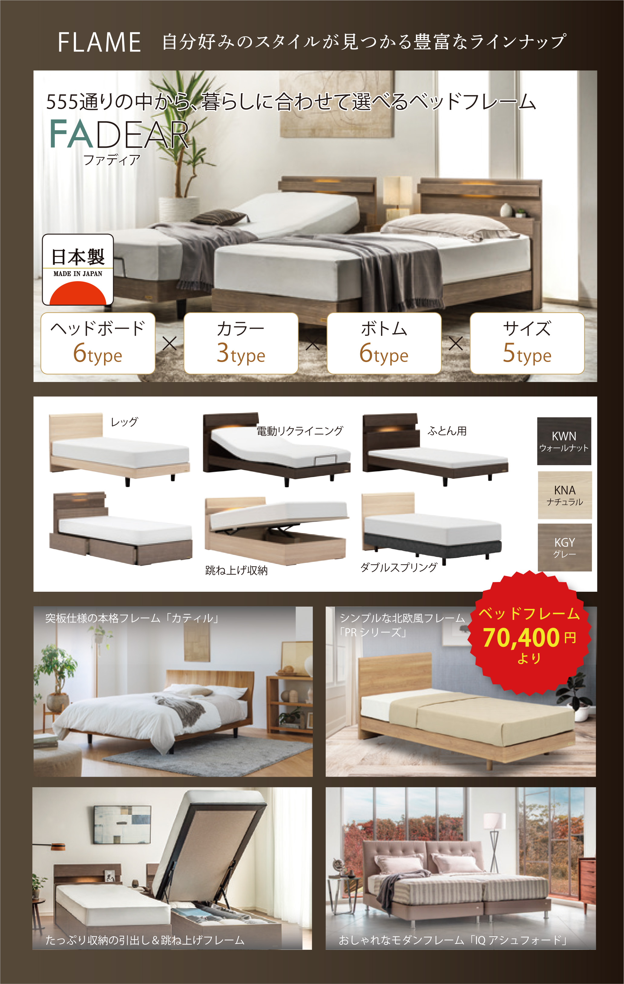 FADERP 555通りの中から暮らしに合わせて選べるフレーム