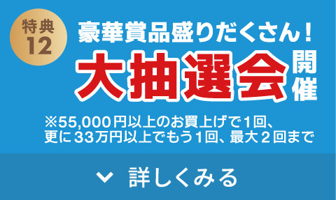 \豪華賞品盛り沢山!/ハズレなし!大抽選会