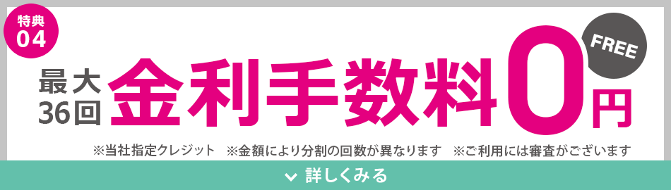 金利手数料0円