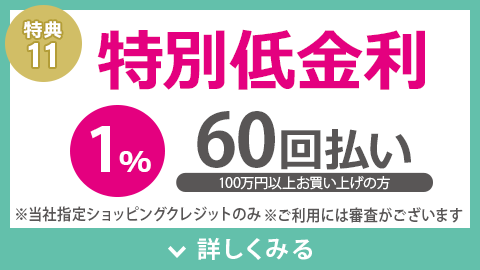 特別低金利 60回払い1%