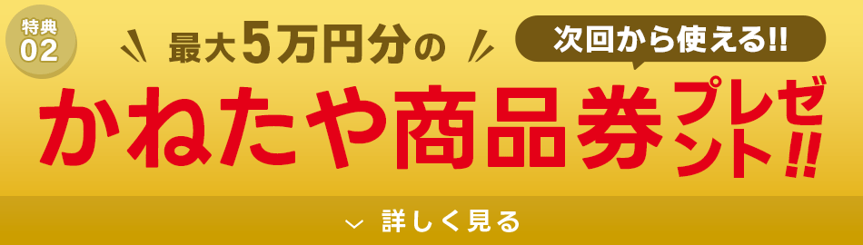 最大5万円分！ご購入金額に応じて商品券プレゼント