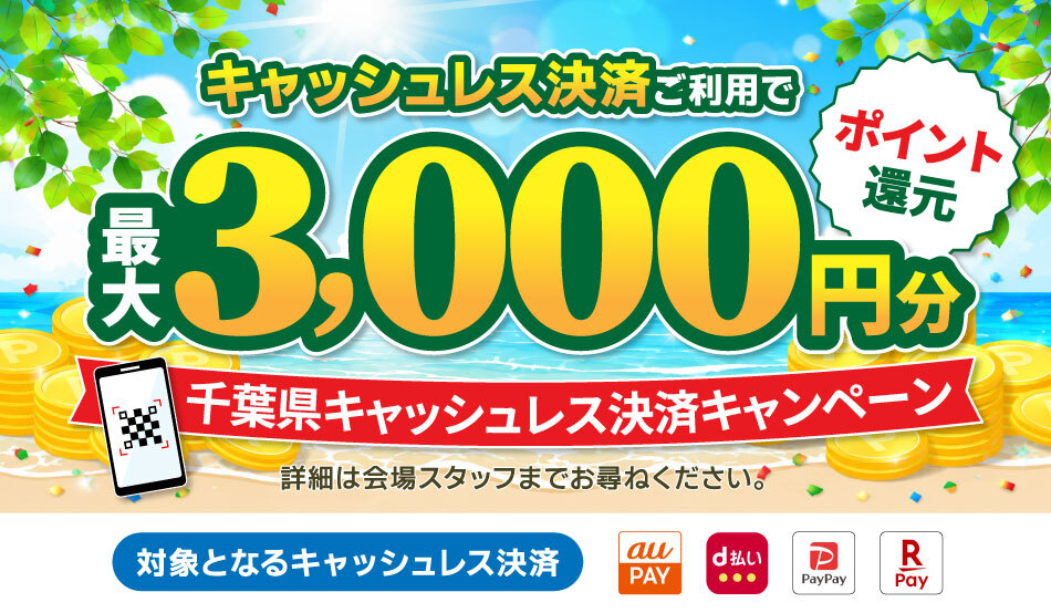 キャッシュレス決済で3000円分ポイント還元